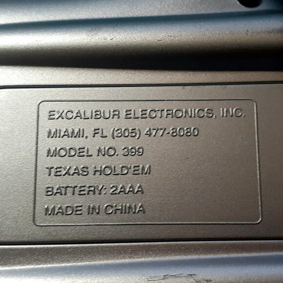 HANDHELD Electronic GAME Texas Hold 'Em WORLD Series of POKER Excalibur Works! - Picture 4 of 7